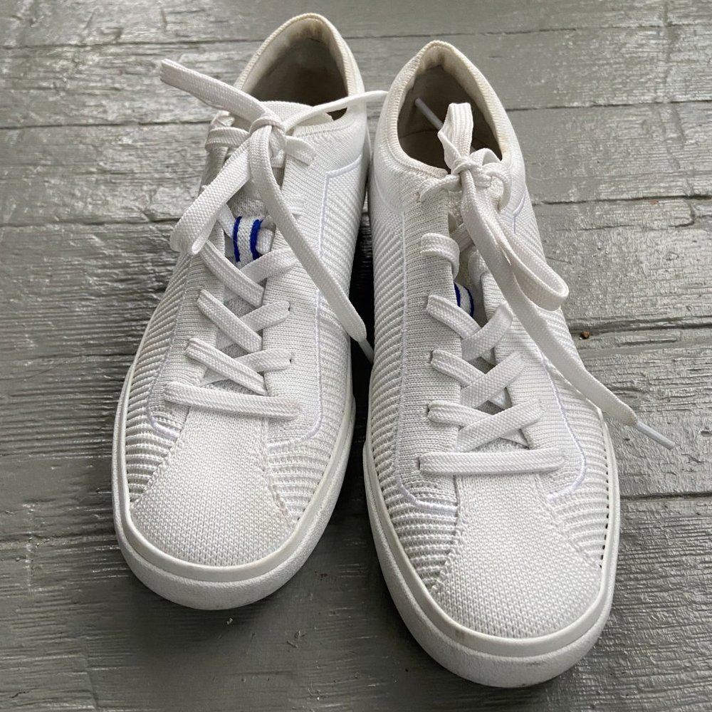 Rothy's White Lace-Up Sneakers